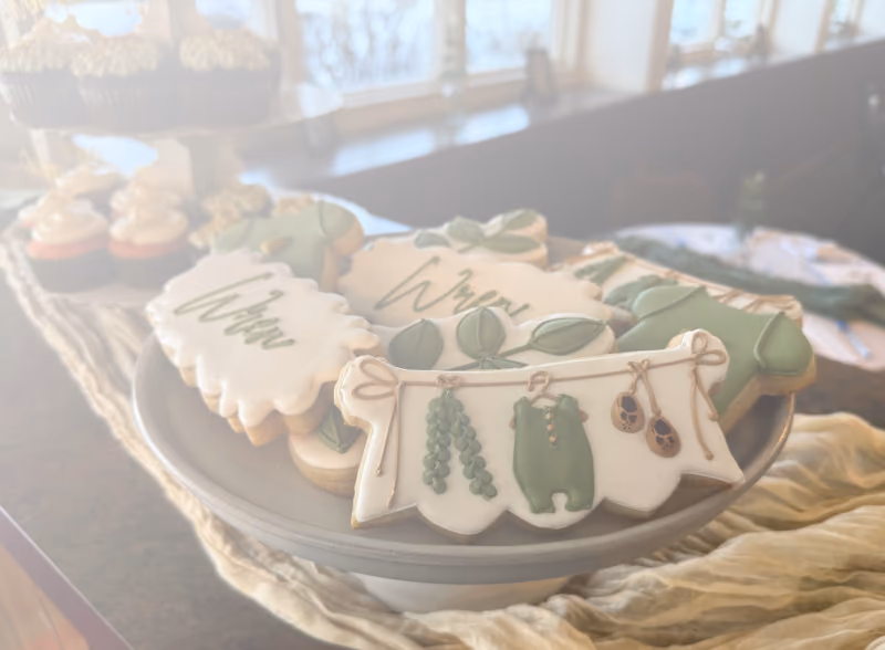Decorated cookies prepared for an event